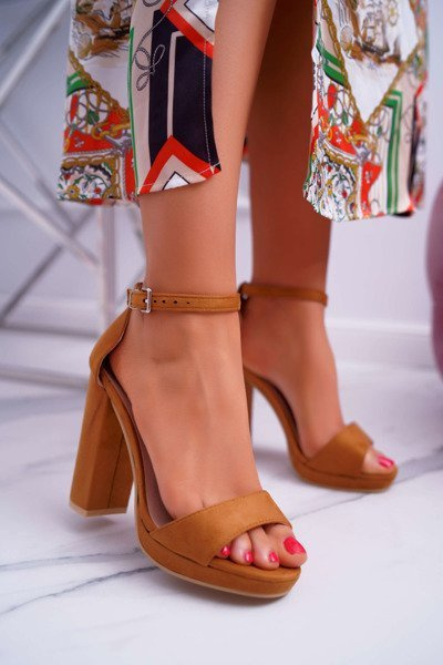Women's Platform Stiletto Sandals Camel Debora
