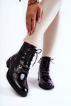 Classic Lacquered Women's Warm Boots Black Grimma