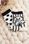 Women's Socks Not A Pair With Bear Black and White