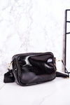 Women's Messenger Bag Trunk Purse LAURA BIAGGI Shiny Black