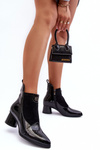Leather Heeled Boots SBarski MR870-96 Black