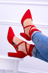 Women's Stiletto Tiered Red Demmi pumps