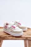 Classic Children's Sports Shoes White and Pink Marlin