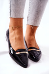 Leather Laquered ballerinas Monnari 0160-020 Black