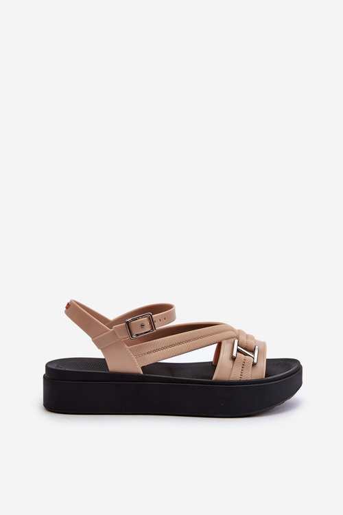 Fragrant Women's Platform Sandals ZAXY LL285063 Beige