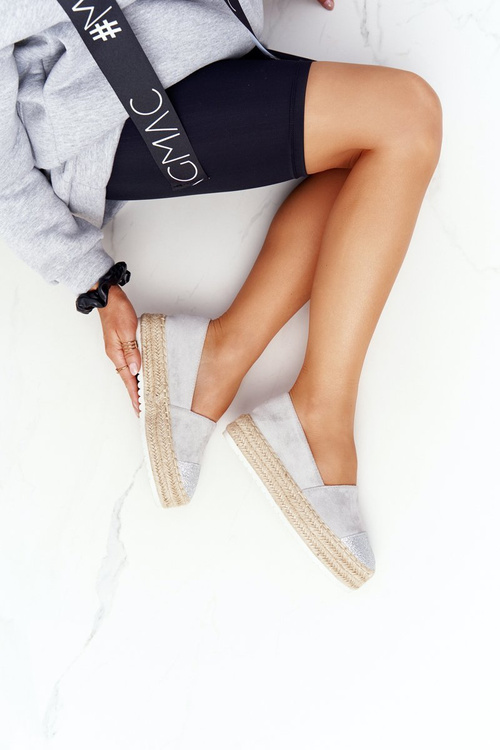 Espadrilles On A Straw Platform S.Barski Grey