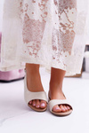Women's Light Gold Prius Sandals