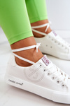 Tenisówki Damskie Niskie Cross Jeans Białe JJ2R4053C