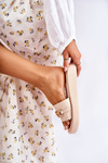 Fashionable Slippers With Chain Beige Megosa