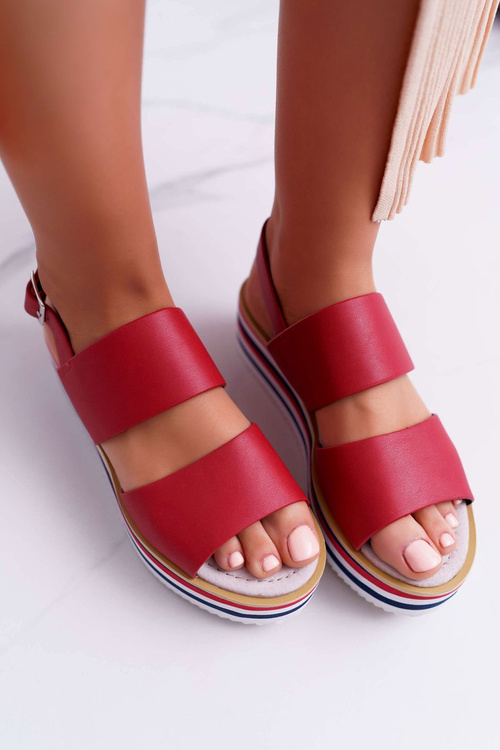 Women's Platform Sandals Red Aurera