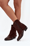 Insulated Cowboy Boots High Heels Chocolate Sylvette