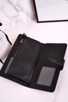 Duży Portfel Damski Z Dodatkowym Miejscem Na Karty Czarny