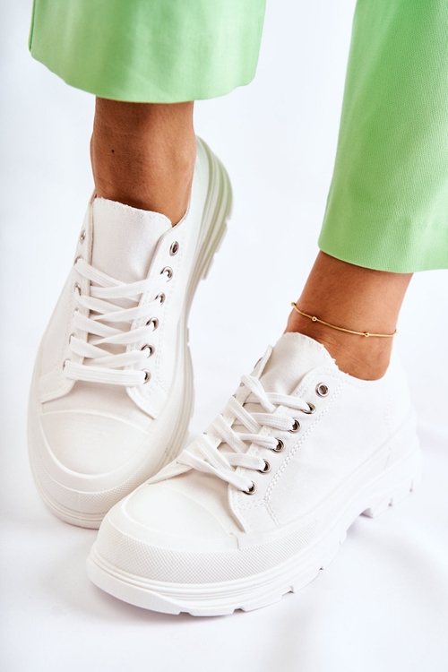 Women's Low Material Sneakers White Gueso