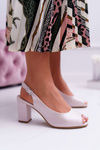 Sergio Leone Women's Stiletto Sandals SK765 Pink Pearl Vime