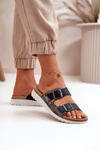 Women's Comfortable Slippers With Buckles Black Inblu CN000033
