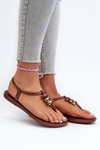 Sandały Japonki Damskie Płaskie Brązowe 83507 Ipanema Class Blown Up Sandal Fem