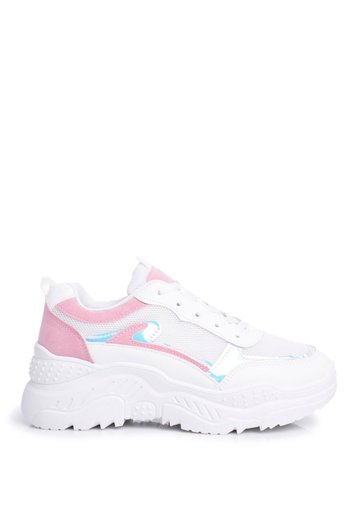 Sporty Women's Shoes Pink White Memory