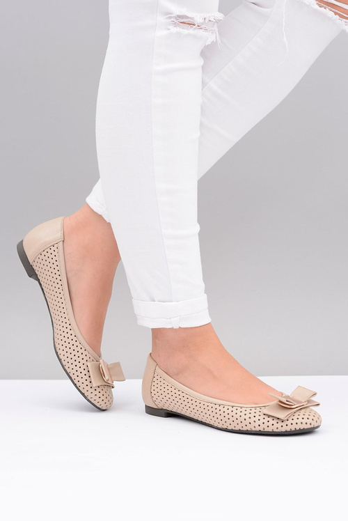 Polish Leather Openwork Ballerina Ballerinas Marianna