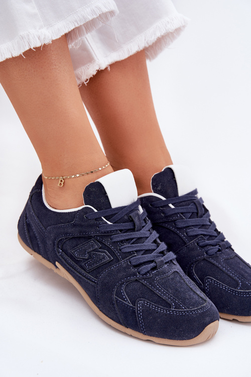 Women Sports Shoes Made Of Eco Suede Navy Dorella