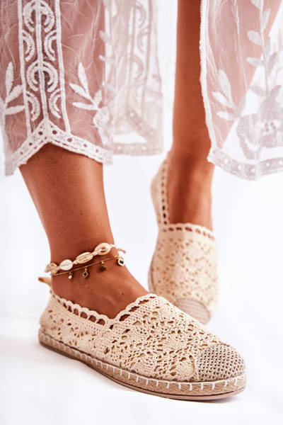 Women's Openwork Espadrilles Beige Letisa