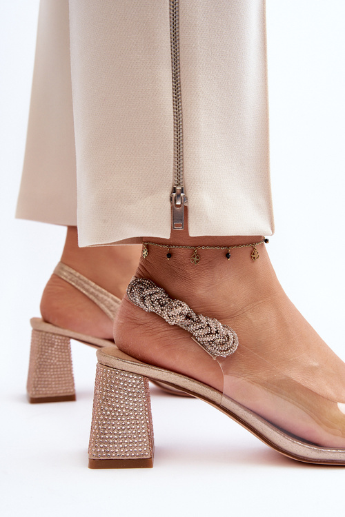 Czółenka Eleganckie W Szpic Champagne D&A MR91292-1