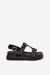 Embellished Women's Platform Sandals Black Mailisa