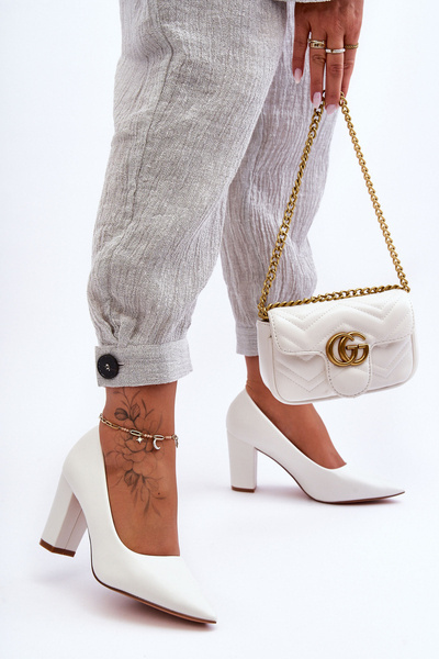 Classic Heels On A Heel White Odessa