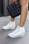 Leather Wedge Sneakers Cross Jeans II2R4024 White