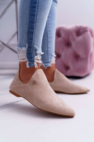 Lu Boo Cutout Boots Beige Chelsea