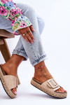 Women's Sandals On A Decorated Platform Beige Joyce