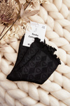 Women's Black Patterned Socks