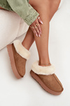Leather Suede Snow Boots for Women with Fur Camel Mivelle