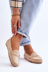 Suede Slip-On Loafers Beige Castelo