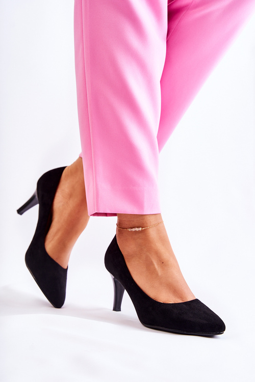 Women's Classic Suede Pumps Black Semprella