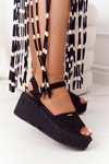 Braided Wedge Sandals Big Star FF274750 Black