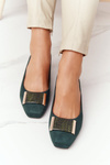 Suede Pumps On A Block Heel Sergio Leone PB142 Green