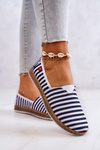Espadryle Damskie W Paski Slip-on Granatowe Big Star FF276027