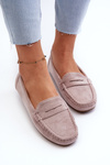 Women's Suede Moccasins Purple Lenvie