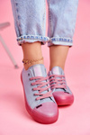Women's Sneakers With Transparent Sole Big Star FF274260 Blue-Pink 