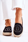 Espadryle Wsuwane Ażurowe Damskie Czarne Meredith