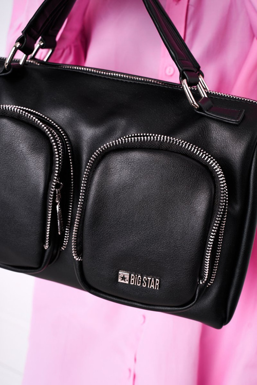 Women's Bag With Pockets Big Star HH574145 Black