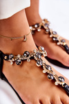 Comfortable Women's Sandals Flip-Flops With Ornaments Black Briven