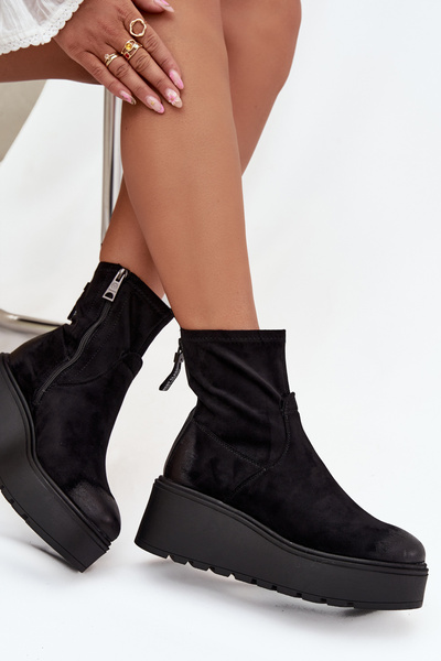 Women's Platform Boots Vinceza 58596 Black