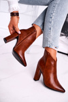 Women’s Boots On High Heel Camel Rise Up