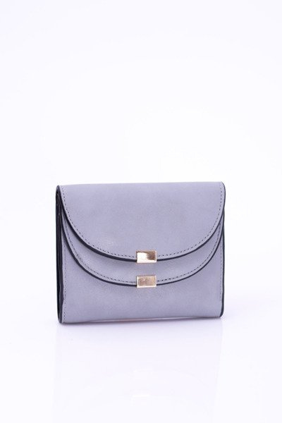 Small Women's Gray Blue Wallet Purse