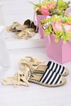 Women's Linen Ballerinas Tiered Mara Espadrilles Sea