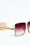 Square Sunglasses Prius V508 Gold & Brown-Pink