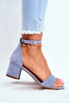 Suede Sandals On A Bar Sergio Leone SK839 Light Blue