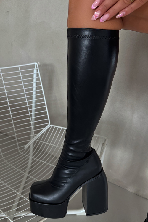Women's Heeled And Platform Boots Black Yavira