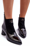 Leather Heeled Boots SBarski MR870-96 Black